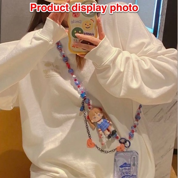 Handmade Crossbody Phone Strap with Figure Toy adjustable for Phone Lanyard,Bag - Picture 11 of 12